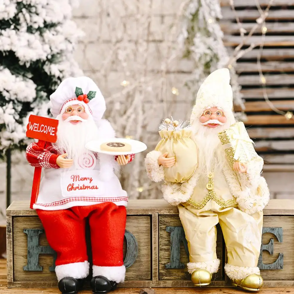

30*20cm Creative Santa Claus Doll Christmas Tree Ornament New Year Home Decoration Natal kids Gift Merry Christmas Decorations