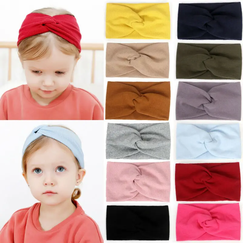 

PUDCOCO Kids Baby Girl Bow Knot Elastic Headband Toddler Turban Hair Band Headwrap Accessories Headwear Gift