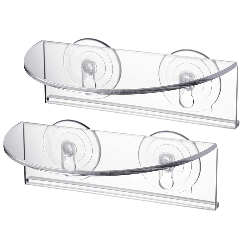 

2 Pcs Ledge Suction Cup Window Shelf Acrylic Plant Window Shelf Plant Shelf for Creating Indoor Plants Garden on Window