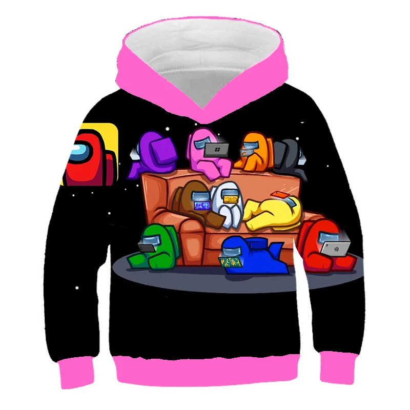 

Among Us Game Anime Cartoon Hoodie Kids Clothes 2021 New Baby Boys Casual Streetwear Children's Long Sleeve Sweatshirts Unisex