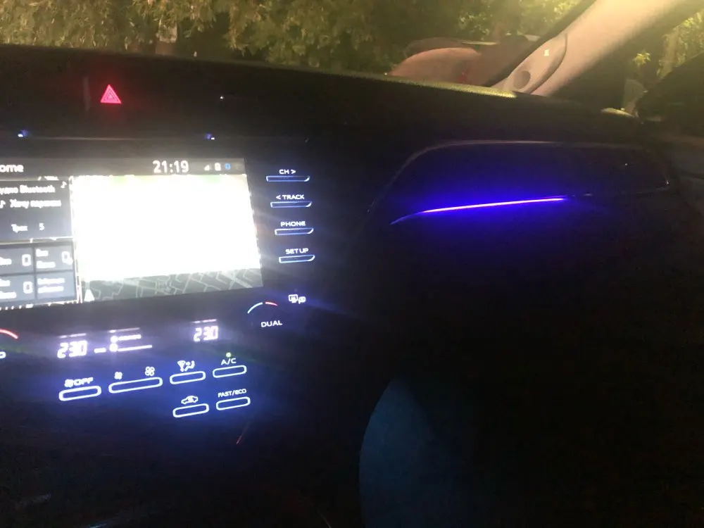 Dark Blue Автомобильный Внутренний светодиодный атмосферный декоративный светильник для Toyota Camry Altis XV70 для Daihatsu - Испускаемый цвет: Dark Blue