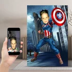 Постер на холсте с изображением Капитана Америка, для детской комнаты