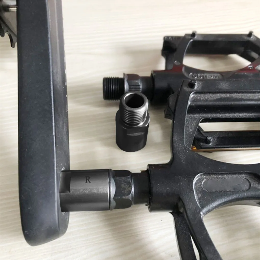 

2Pcs/Set Bicycle Pedal Extenders Bike Pedal Accessories Footrest Extension Spacers 9/16 Inch Metal L/R Cycling Pedal Adapters