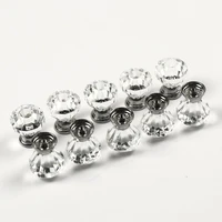 10pcs clear acrylic 30mm diamond shape knob cupboard drawer pull handle knobs brand new knobs and kandles for furniture drawers