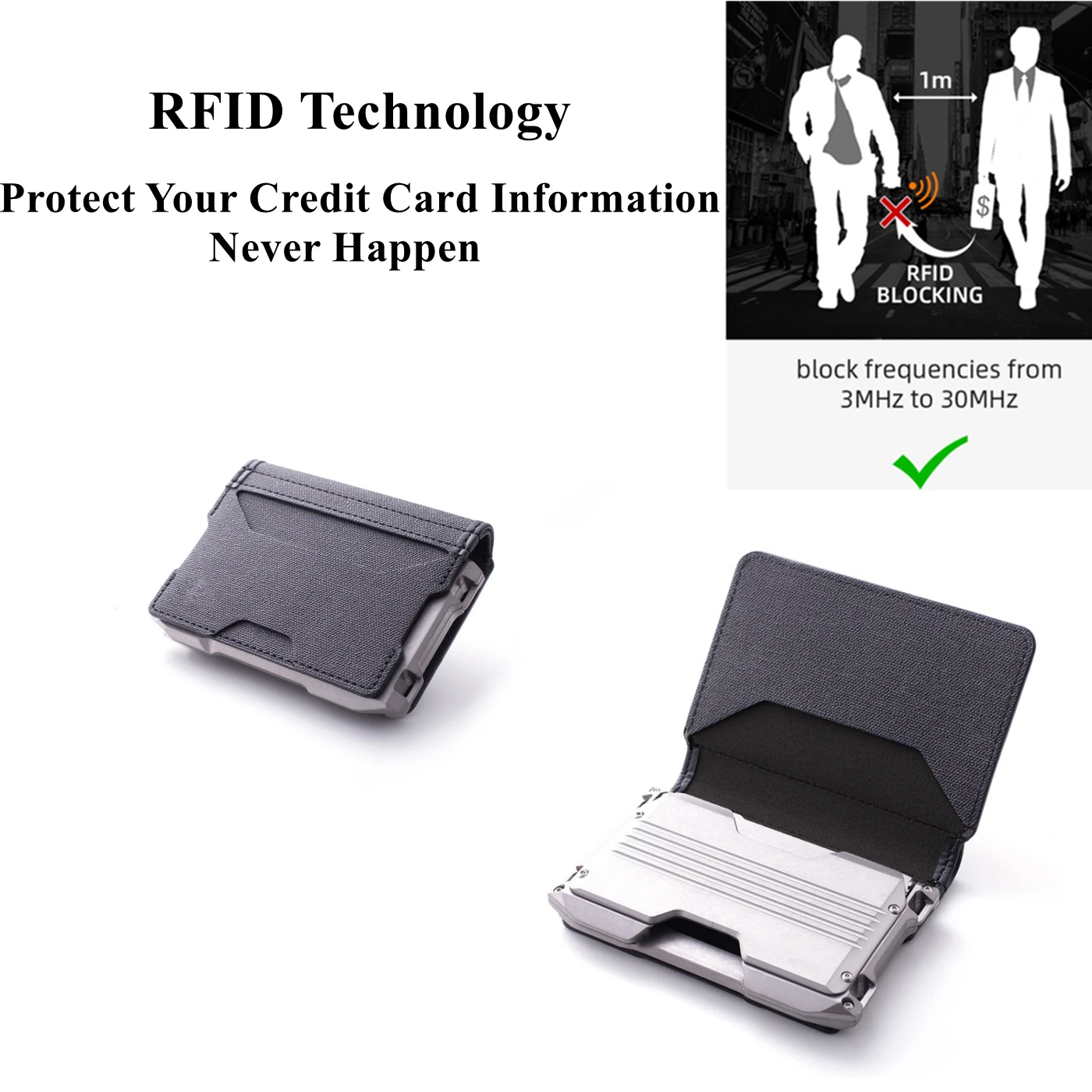 tangmo 2021 men wallet bifold aluminium metal rfid credit card holder bank id cardholder card case money practical tactical bag free global shipping