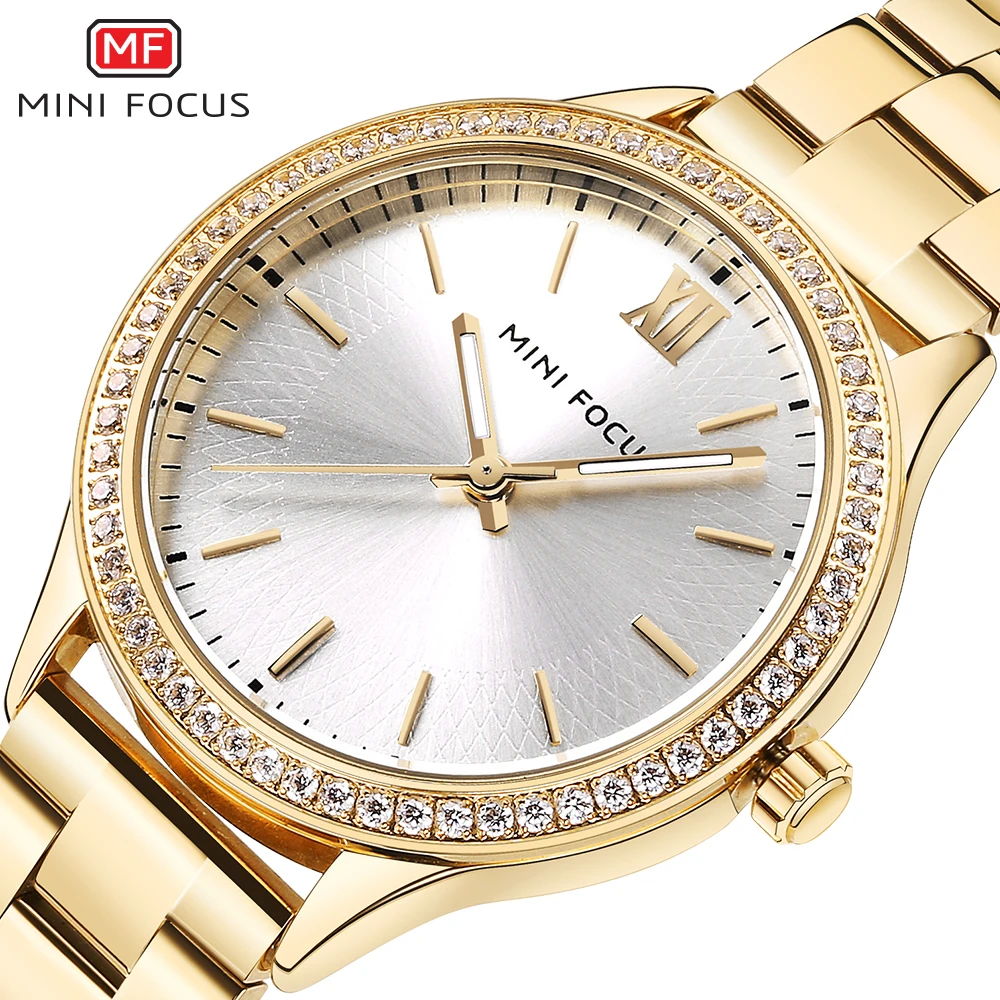 

MINI FOCUS Fashion Women Watches Top Luxury Brand Waterproof Watch Elegant Gold Ladies Dress Quartz Watch Relogio Feminino