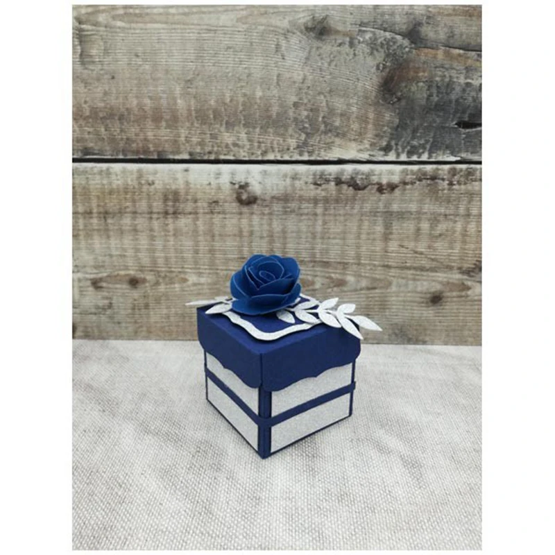 Изысканный подарок/коробка для колец металлические пресс-формы складной