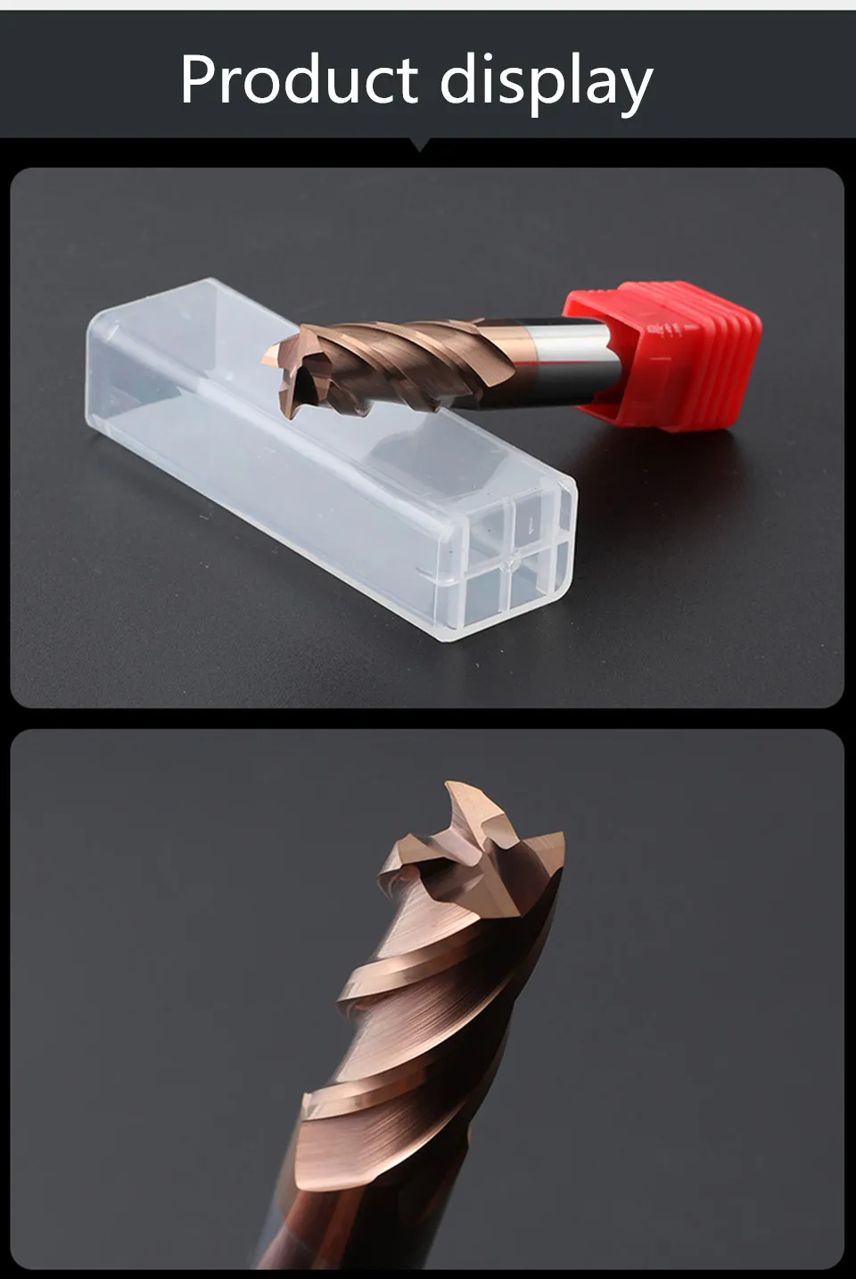 1PC Milling Cutter End Mill HRC55 4 Flute Metal Cutter 1mm 2mm 3mm 4mm 6mm 8mm 10mm 12mm Endmills Alloy Carbide Milling Tools