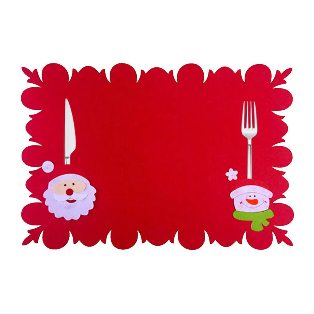 Рождественский Настольный коврик нож салфетка для вилки Салфетки сервировочные