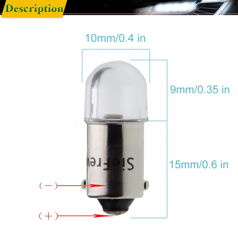 Фото Лампа светодиодсветодиодный BA9S, T4W, BAX9S, BAY9S, BAW9S, 6 в, 12 В, 24 В №3