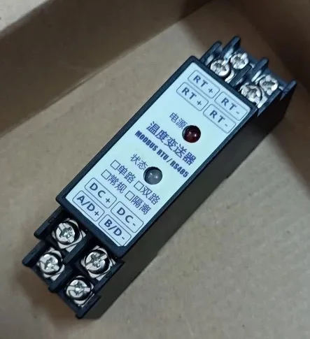 Температурный передатчик RS485 PT100 рельсовый модуль Modbus RTU Платиновый устойчивый к