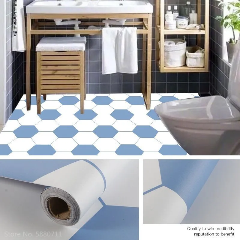 

Floor stickers self-adhesive bathroom floor stickers kitchen tile stickers decorative waterproof non-slip thick wear-resistant