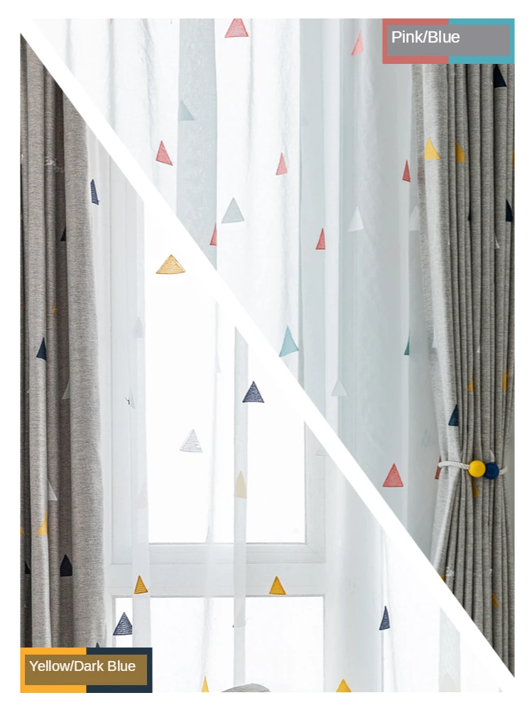 Шторы с вышивкой для детской комнаты занавески на окно в спальне балконе тюль