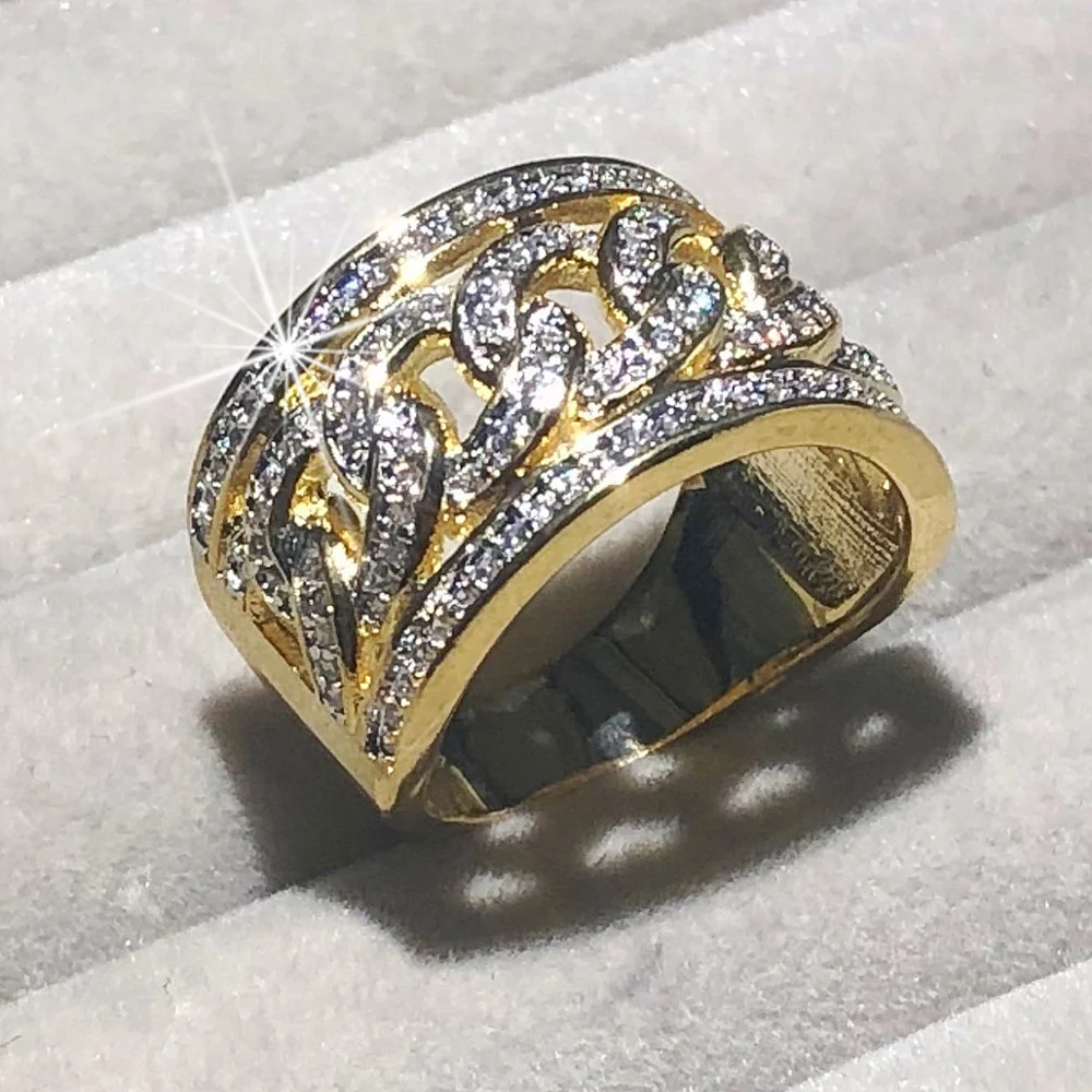 Женское ПЕРФОРИРОВАННОЕ кольцо в стиле панк серебряное с искусственным