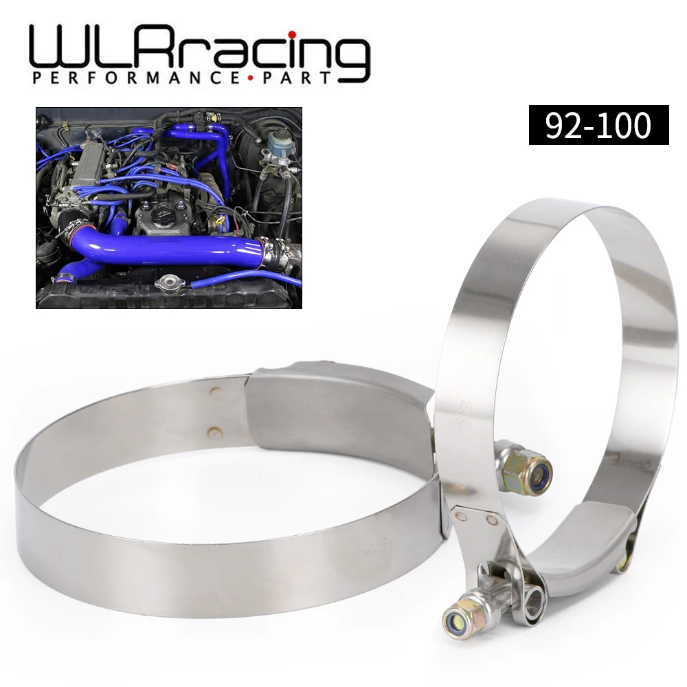 WLR RACING-(2 шт./лот) 3 5 &quotзажимы 92 мм-100 мм нержавеющая силиконовая турбо муфта для