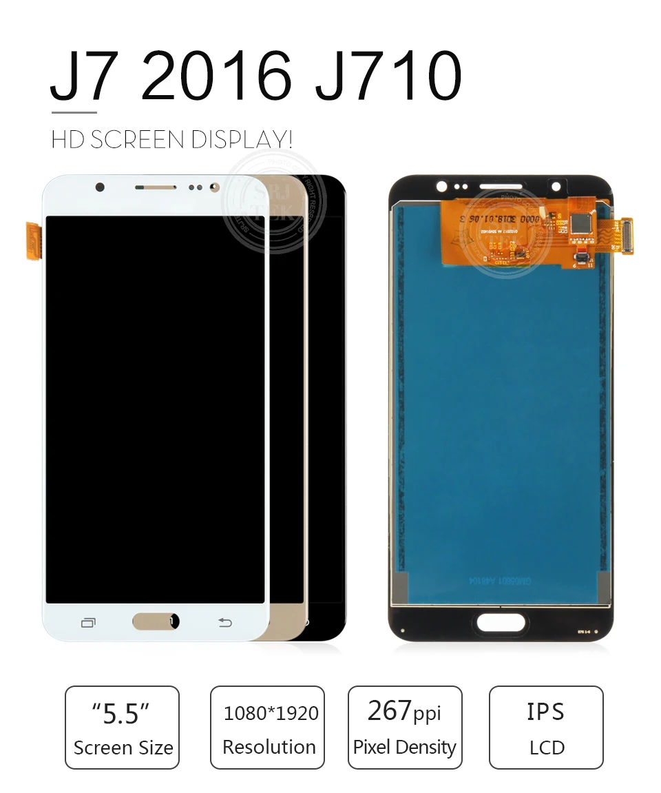 5," для samsung Galaxy J7 дисплей J710 J710F J710M J710H J710FN ЖК-дисплей дигитайзер сенсорный экран для samsung j7 lcd