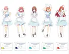 Карнавальный костюм в стиле аниме; Очень женственный и Quintuplets Накано Ichika Miku фигурка на акриловой подставке модель пластина Косплэй Декор топ на бретелях с изображением собаки, милые