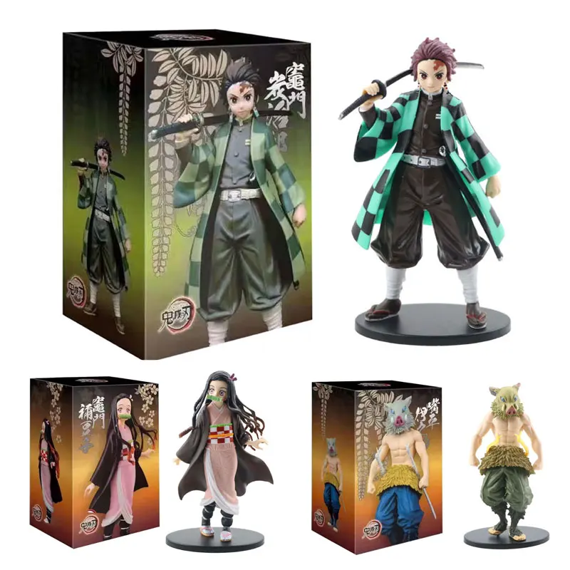 

Anime Figure Demon Slayer Kimetsu Hakuna Yaiba Kamado Tanjirou Action Agatsuma Zenitsu Nezuko Warrior PVC Model Christmas Toy