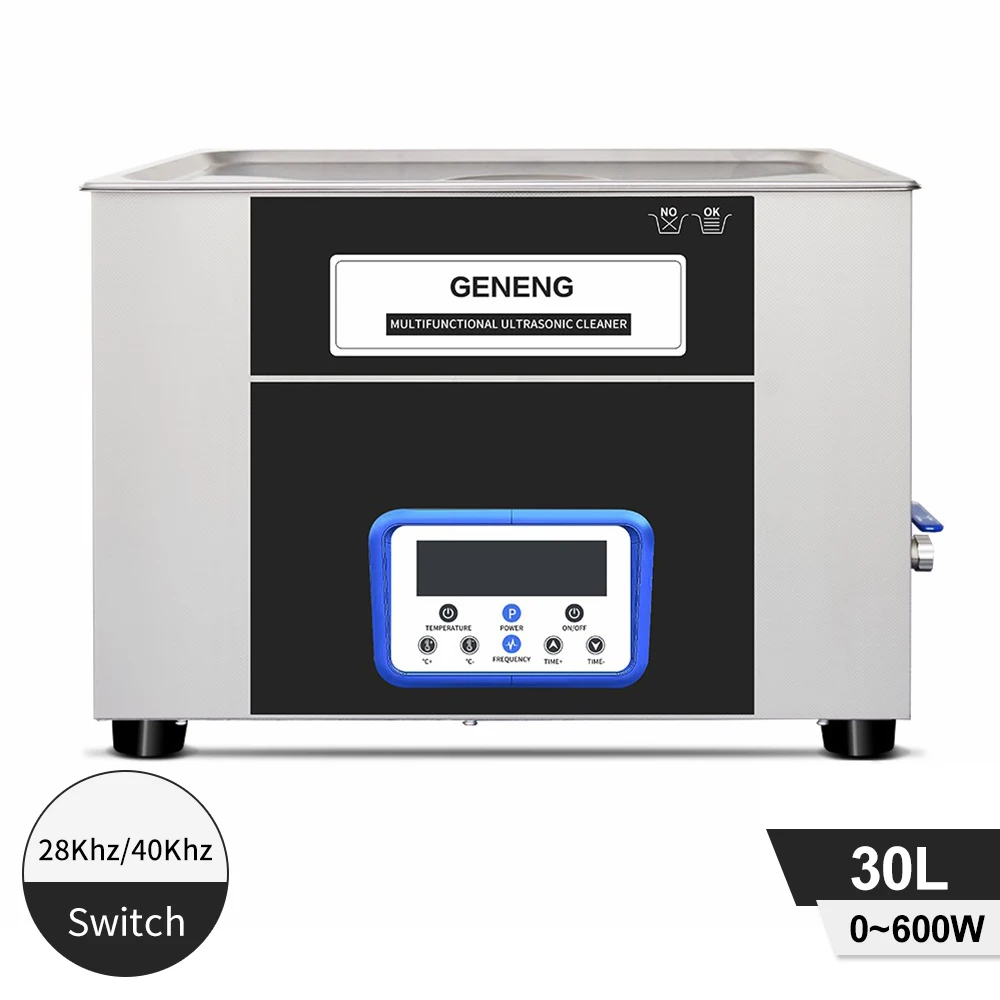 Двухчастотный Ультразвуковой очиститель 30L с тайром нагревателем контроль ЖК