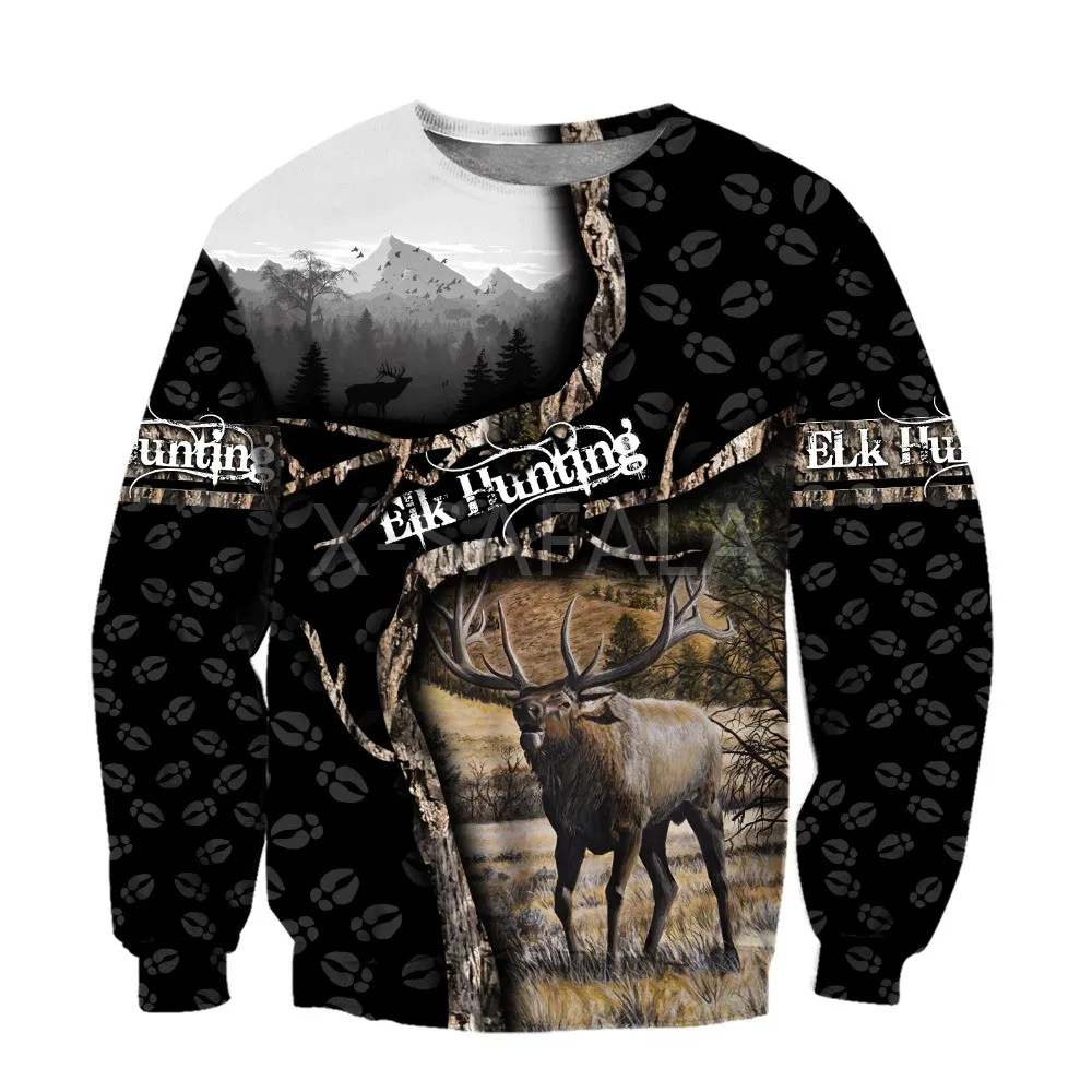 

Beautiful Elk Hunting Animal 3D All Print Plus Hoodie Man Women Harajuku Outwear Zipper Pullover Sweatshirt Casual Unisex Jacket