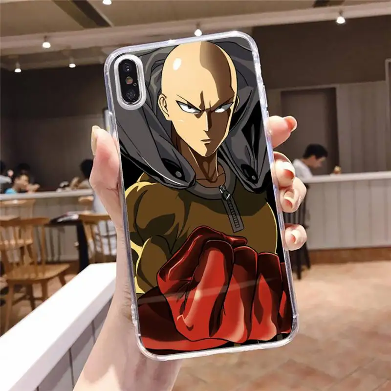 

Anime One Punch Man Phone Case For iphone 12 11 8 7 6s 6 5 5s 5c se plus mini x xs xr pro max Transparent soft