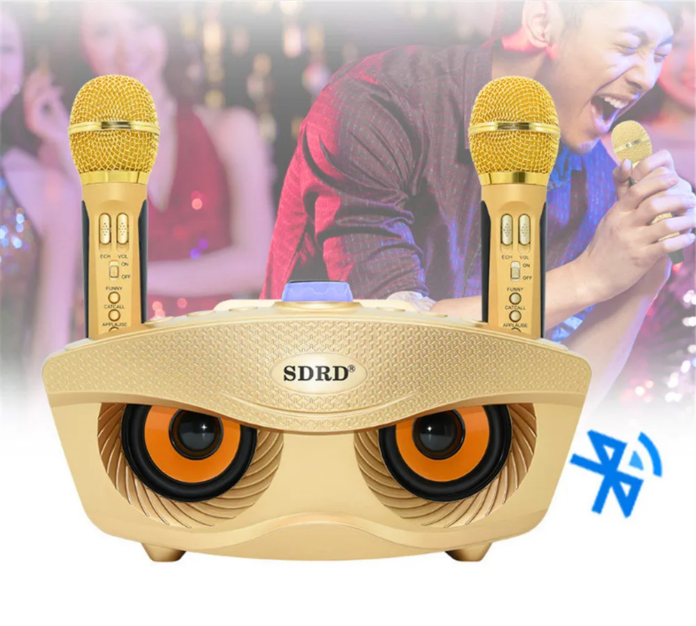 Bluetooth Колонка для караоке Eagle Eye Design SD 306 с двумя беспроводными микрофонами и