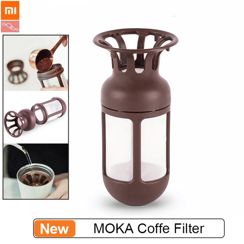 Новый термос Xiaomi KissKissFish MOKA фильтр для кофе кружка путешествий умная Вакуумная