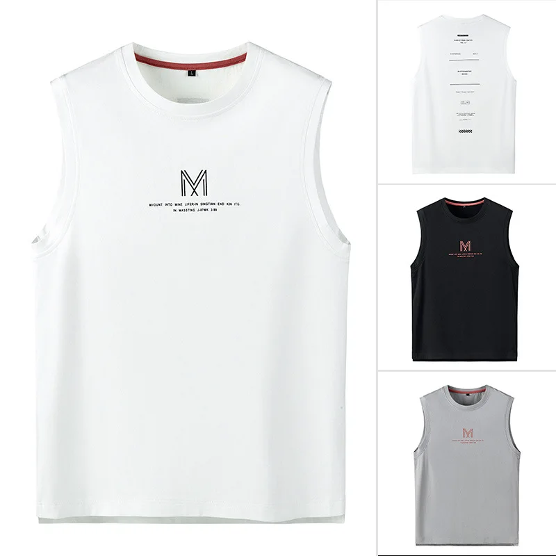 

New Fitness Clothing Black Sleeveless Mens Gyms Stringer Tank Tops Bodybuilding Tanktop Men Sportwear Undershirt Fashion Vest