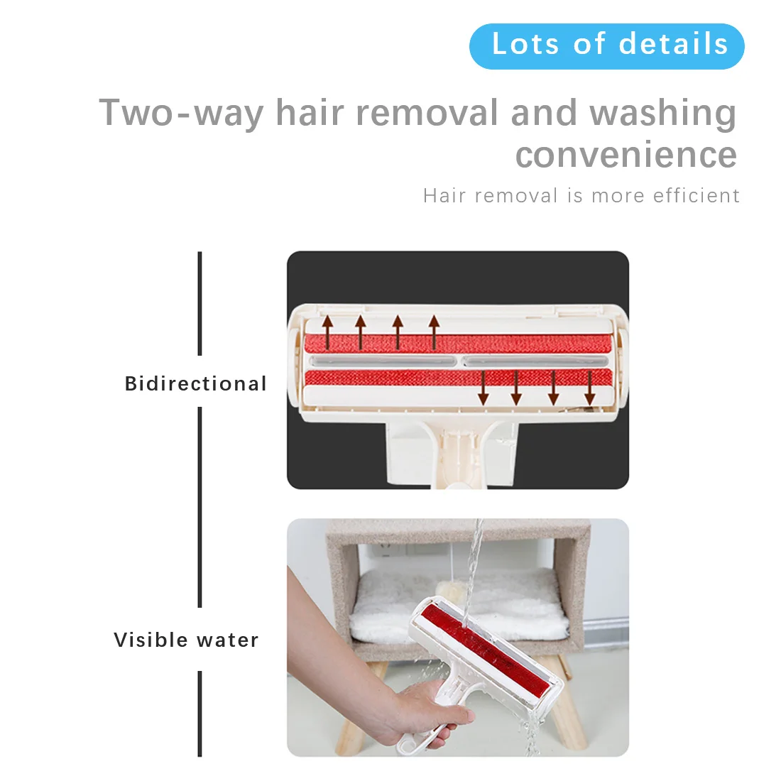 Многоразовая щетка для удаления шерсти домашних животных приклеивающаяся