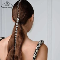 long tassel color rhinestone headwear fashion trend ponytail hair chain headband hair chain hair accessories for women