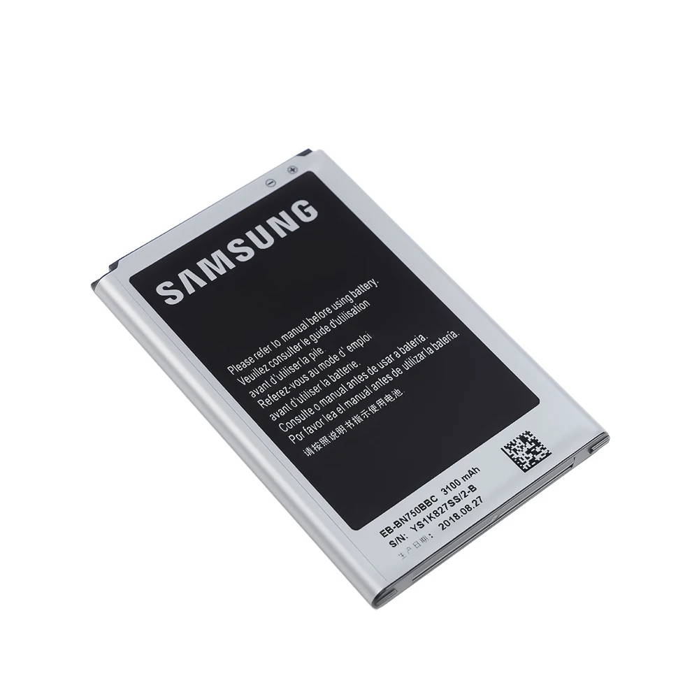 Оригинальная аккумуляторная батарея для Samsung Galaxy Note 3 Neo LTE EB BN750BBE N7505 N750K N750S 3100 мач