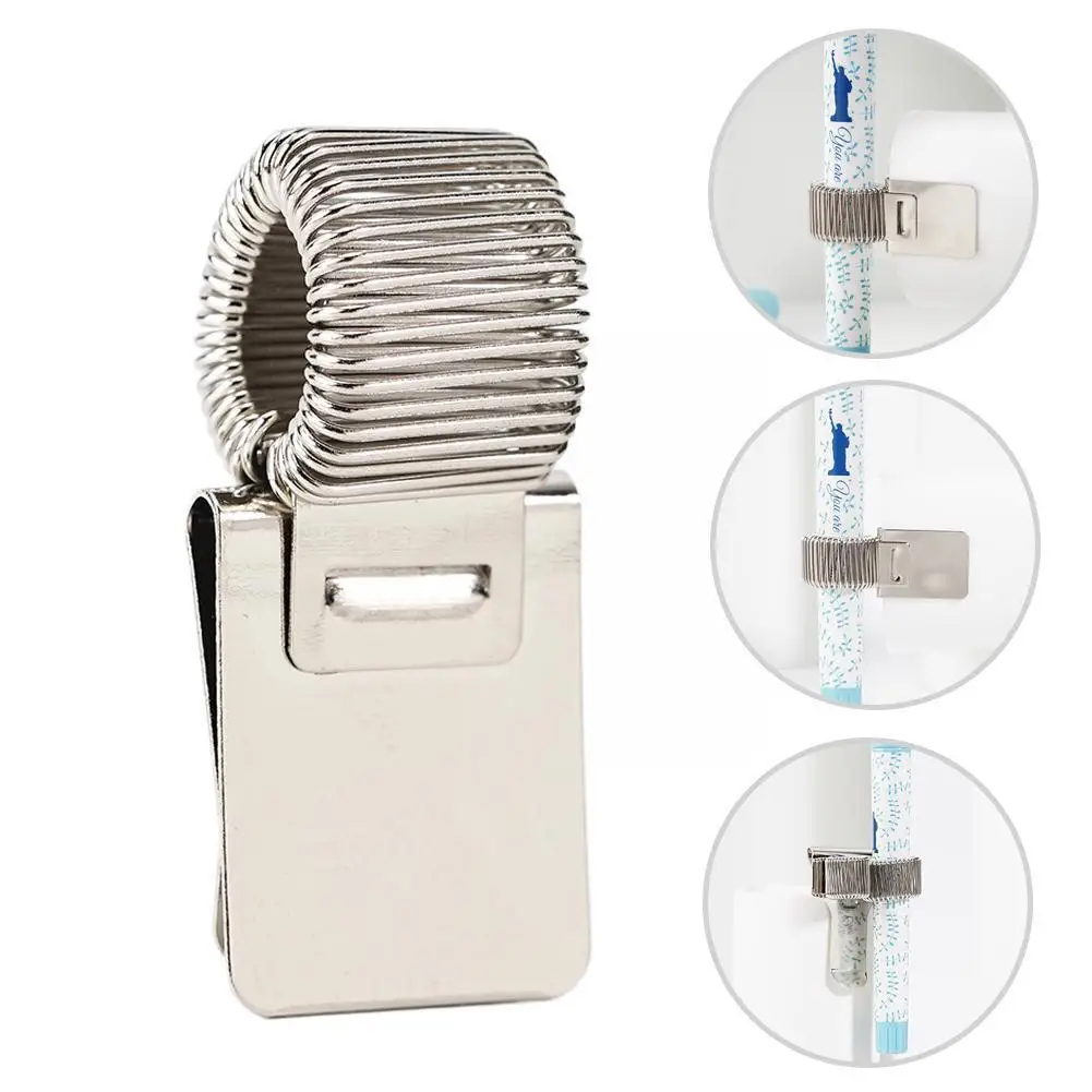 

2020 New Metal Spring Pen Holder With Pocket Clip Doctors Nurse Pen Hole Holders Single/Double/Triple Uniform X1T2
