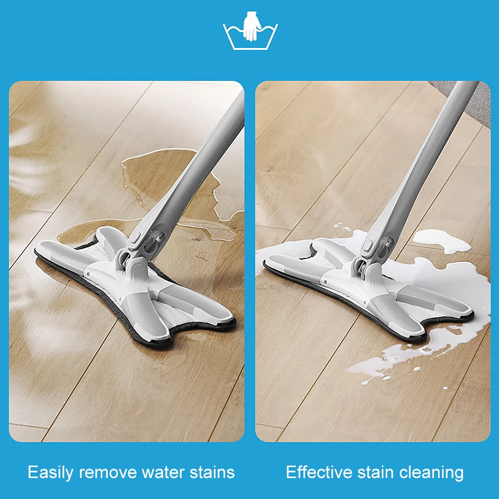 

Upgrade X-Type Floor Microfiber Mop With Mop Cloth Replace Hand-Free Wash Squeeze Mop Manual Extrusion Household Cleaning Tools