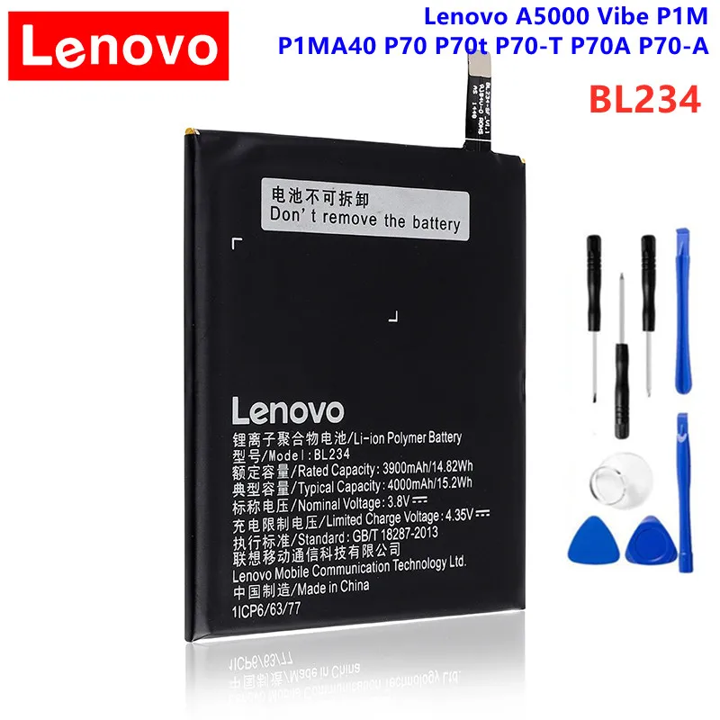 LENOVO BL234 новая Оригинальная батарея для Lenovo A5000 Vibe P1M P1MA40 P70 P70t P70-T P70A P70-A с