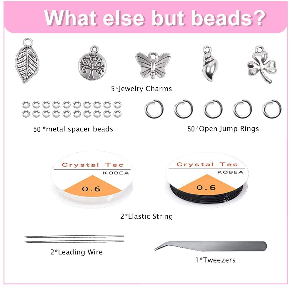 2 3 4 mm Macarone Glass Spacer Beads For Jewelry Making Small Pony Seed Beads With Jump Ring For DIY Women Charm Bracelet Rings