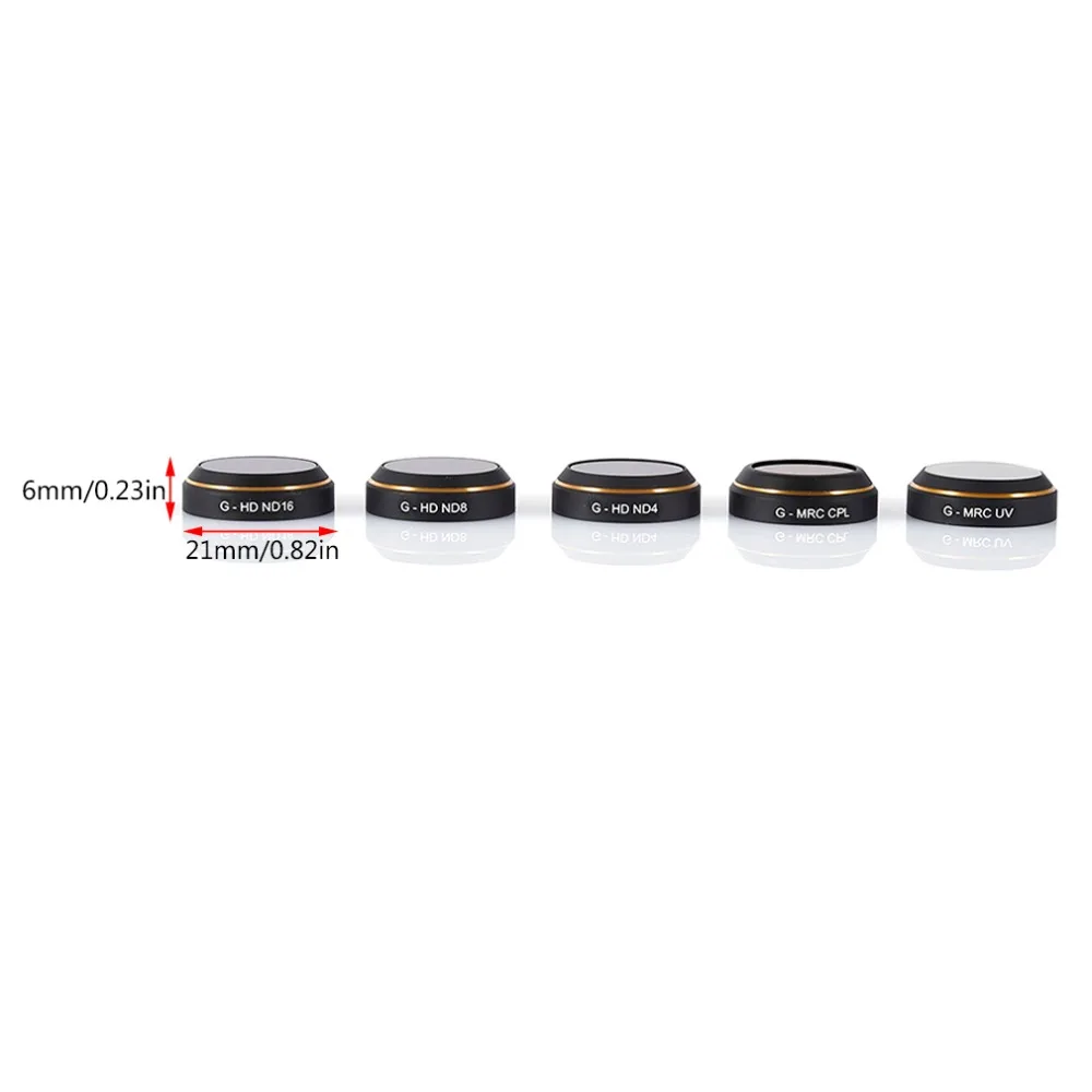 PGYTECH Optional DJI MAVIC PRO/Platinum Lens Filter CPL UV ND16 ND32 ND64 Accessories Mavic Pro 4K Camera Gimbal Len Kit | Электроника