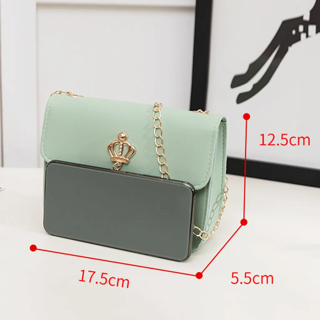 

Women Bag 2020 Fashion Messenger Crossbody Bags Casual Handbag Tote Metal Chain Strap Shoulder Bag Girls Brief Flap bolsos Mujer