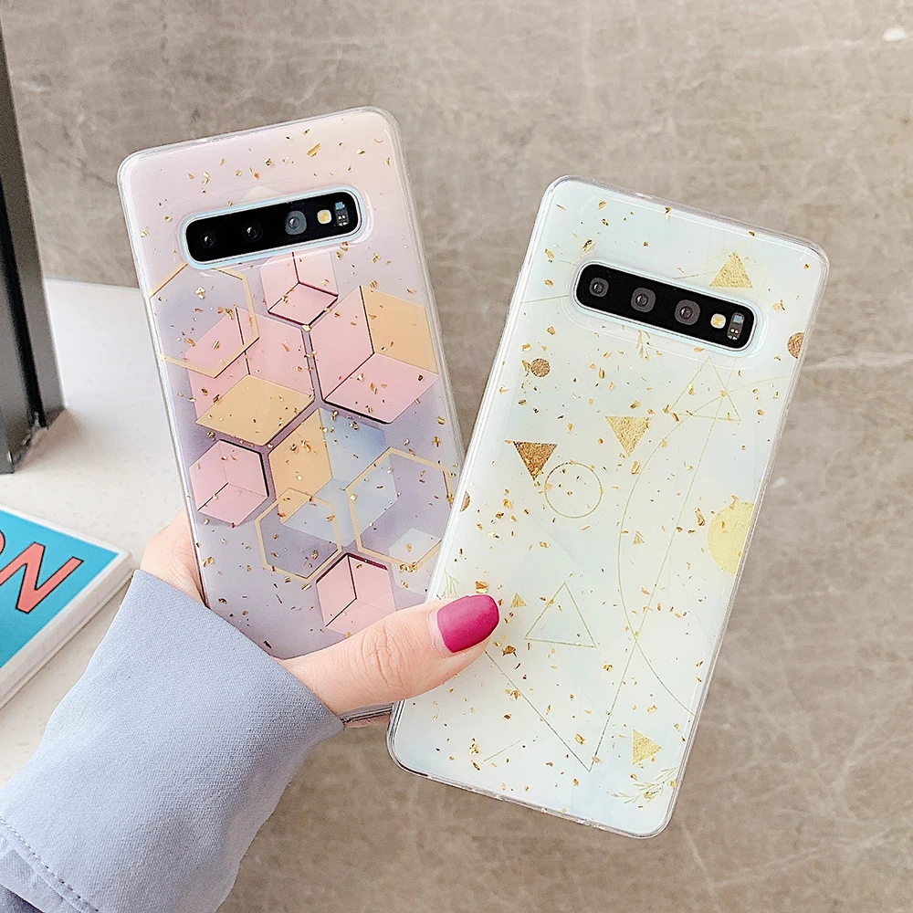 Чехол SUYACS для телефона с геометрическим рисунком Samsung S10 S9 Plus Note 10 Pro 9 A7 2018 мягкий