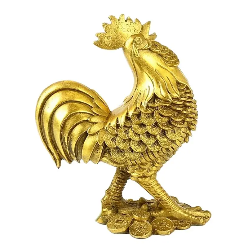 Медные украшения куриный петух жареная ветчина и курица Zhaocai украшение для