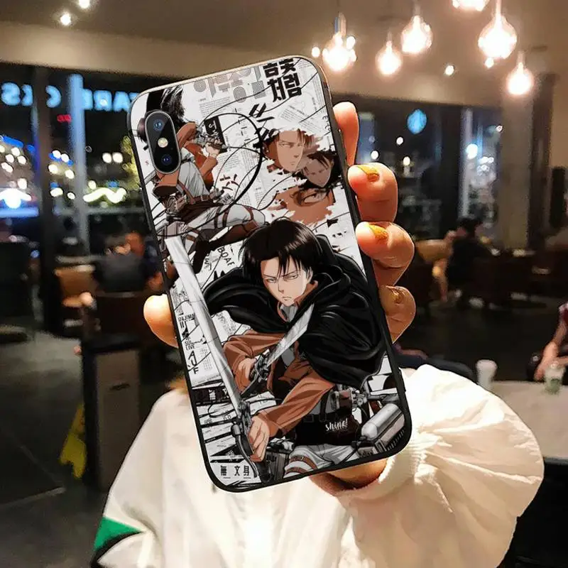 

Attack On Titan Levi Ackerman Phone Case for iPhone 11 12 pro XS MAX 8 7 6 6S Plus X 5S SE 2020 XR