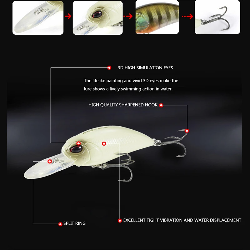 Bassland realis crank гольян длинный большой язык воблеры твердая приманка isca