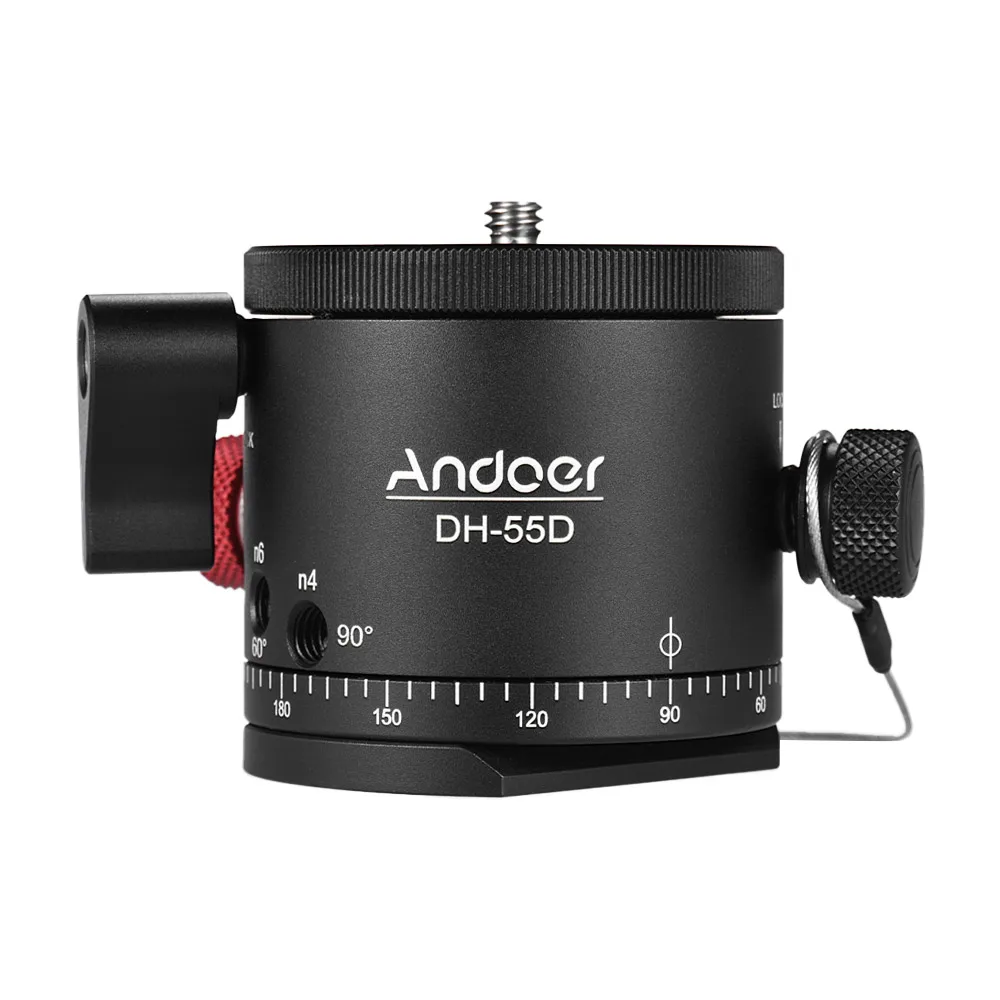 Andoer DH-55D HDR Panorama Tripod Head Panoramic Ball with Indexing Rotator Aluminum Alloy Max. Load 15kg/33Lbs | Электроника