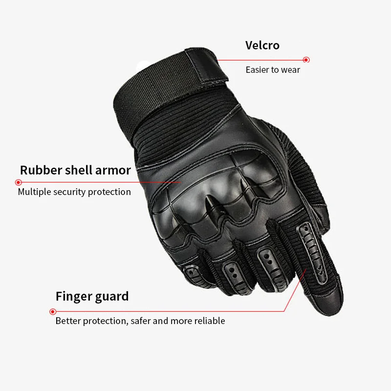 Touch Screen Hard Knuckle Tactical Gloves PU Leather Army Military Combat Airsoft Outdoor Sport Cycling Paintball Hunting Swat | Спорт и