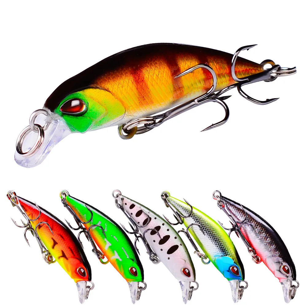 

4.3g 5.4cm Fishing Lures Floating Wobblers Artificial Hard Minnow Diving 0.8-1.5m for Bass Pike Carp Fishing Goods