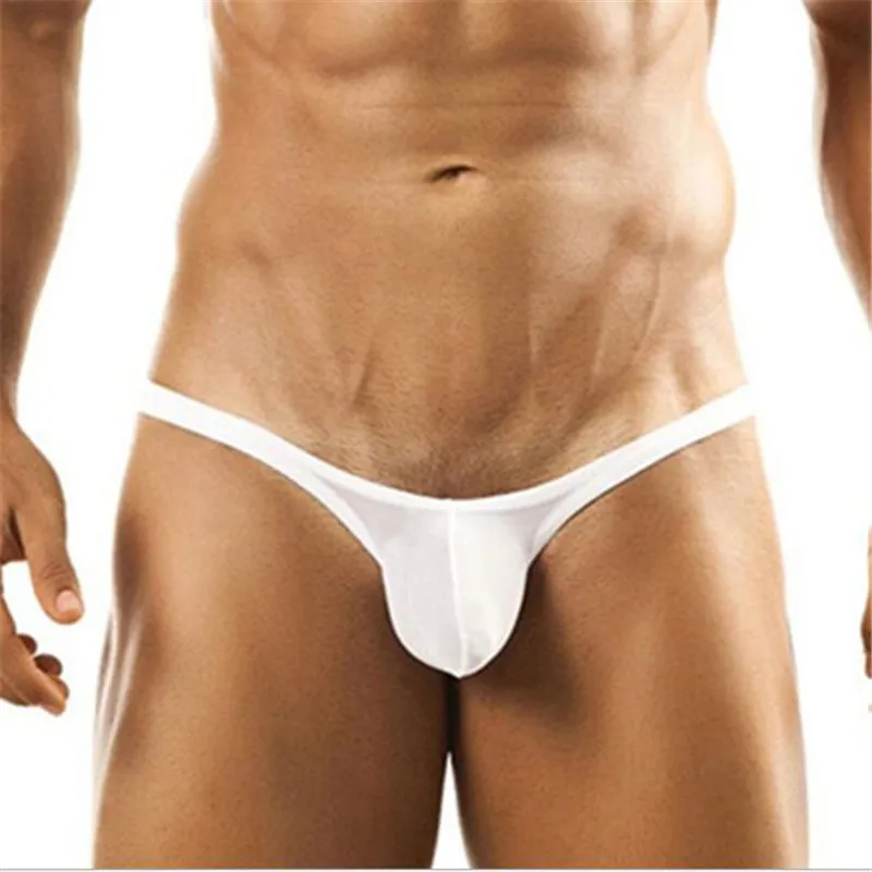 

Men's Gay Underwear Fashion Thong Jockstrap G String Thongs Mens Underpants Nylon Solid Color Male Panties Lingerie