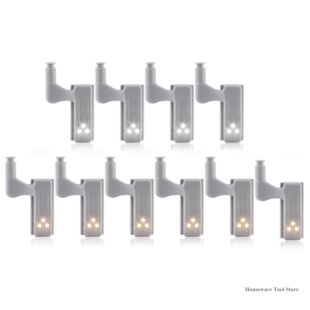 

10PCS LED Under Cabinet Light Universal Wardrobe Light Sensor Lamp Closet Kitchen Home