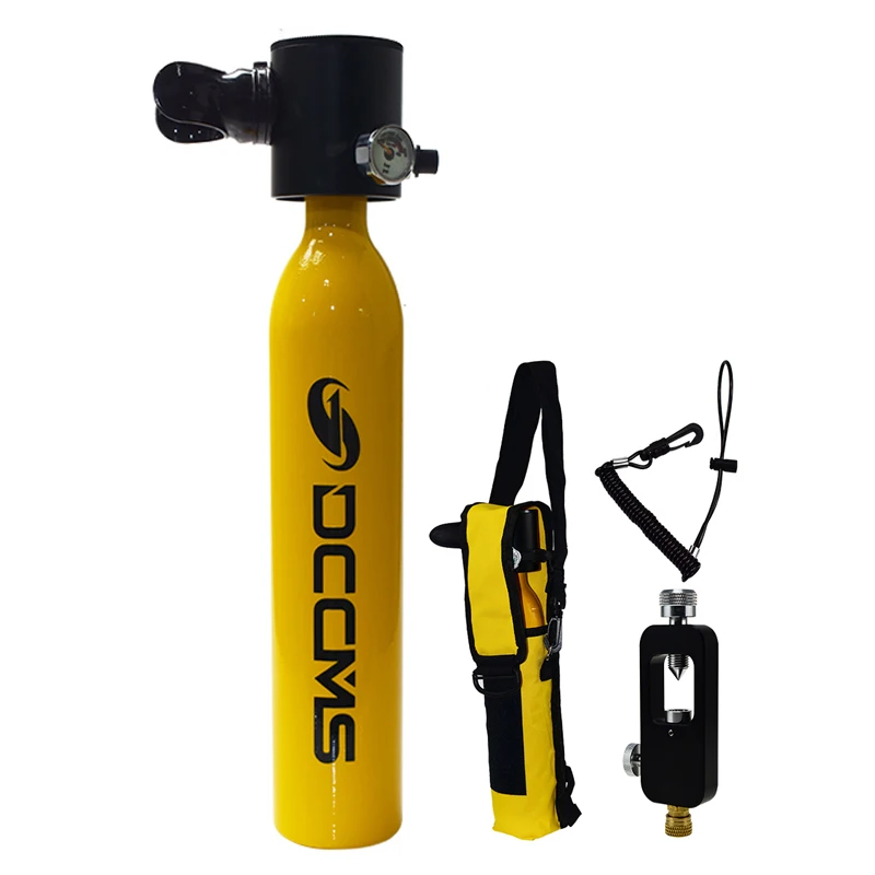 

0.5L Scuba Diving Cylinder Mini Oxygen Tank Set Respirator Air Tank Hand Pump for Snorkeling Breath Diving Equipment