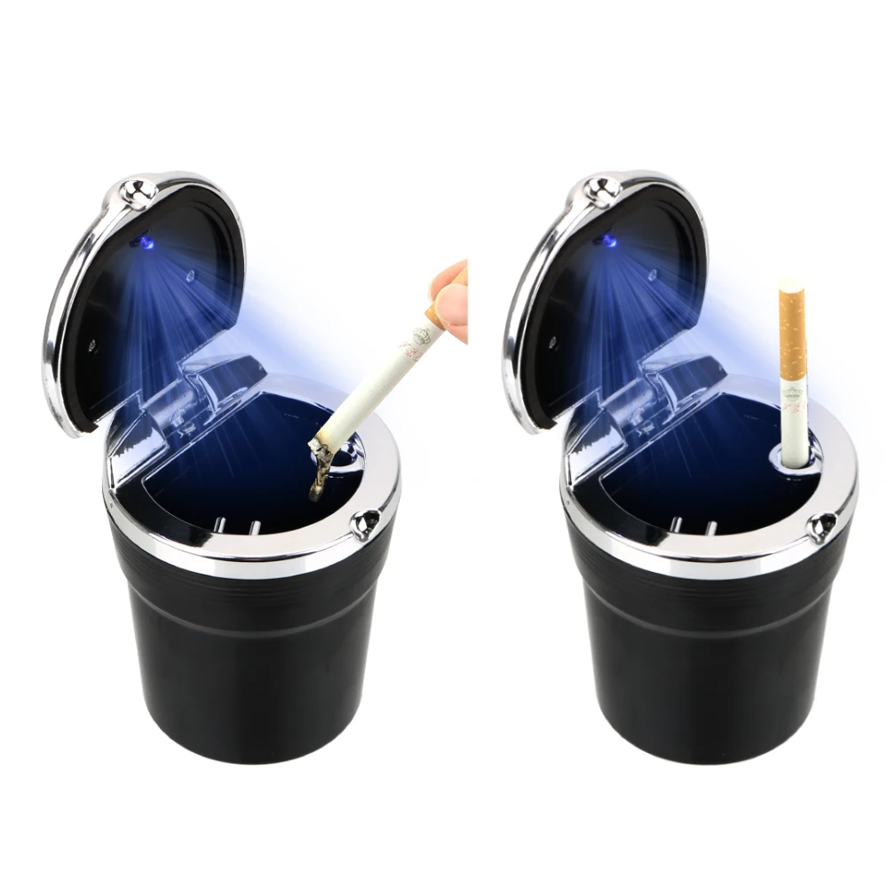 Пепельница LEEPEE для автомобиля пепельница со светодиодной синей подсветкой