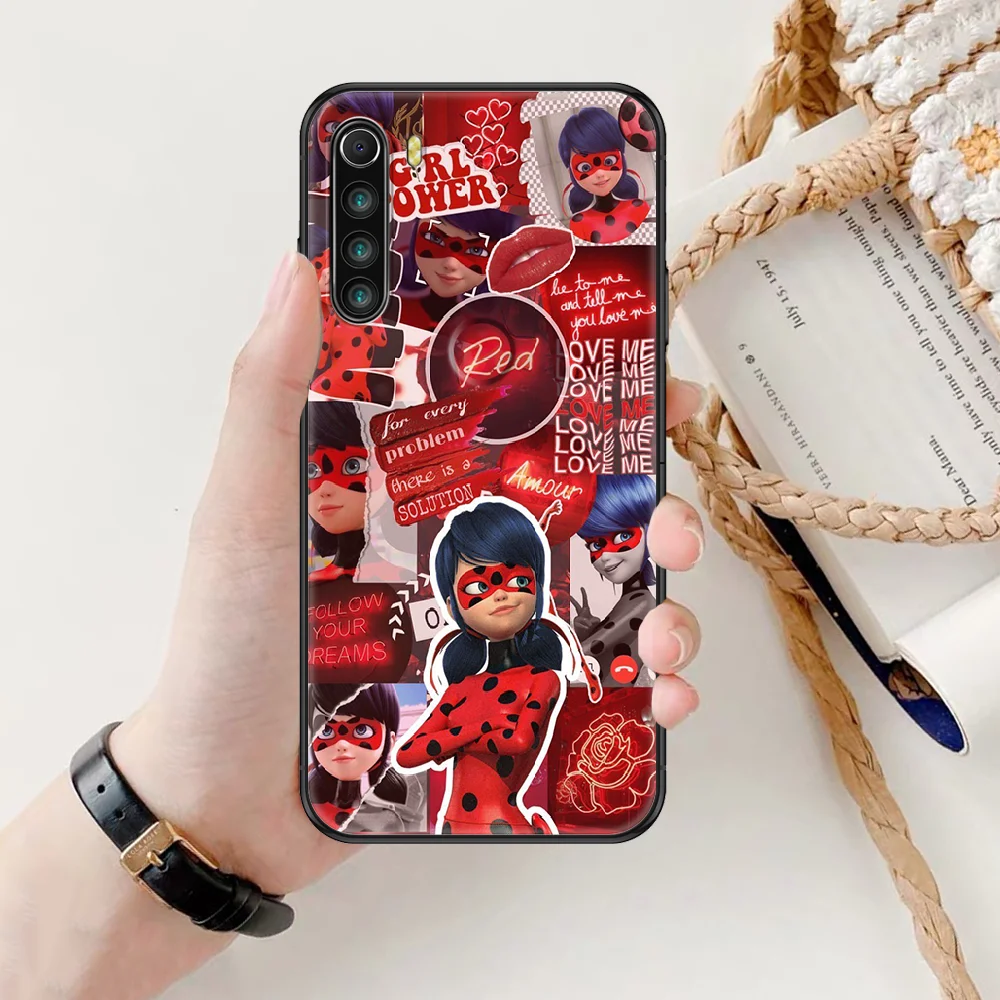 

Seven Star Girl Ladybugies Phone case For Xiaomi Redmi Note 7 7A 8 8T 9 9A 9S 10 K30 Pro Ultra black fashion coque tpu hoesjes
