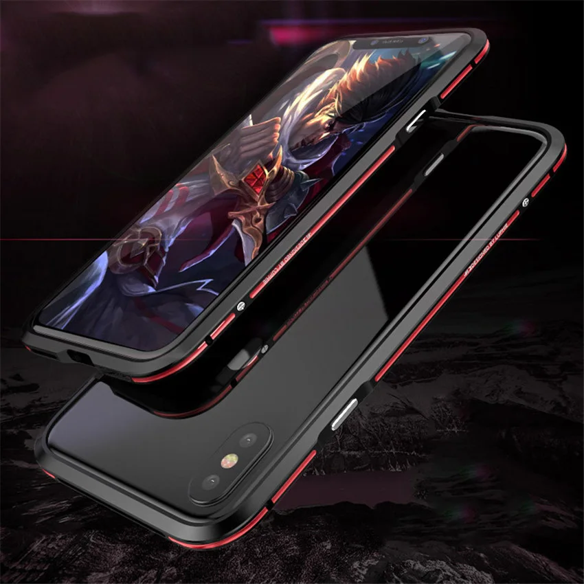 

For iPhone XS Max Case Metal Frame Double Color Aluminum Bumper Protect Cover for iPhone X iPhone XS Case